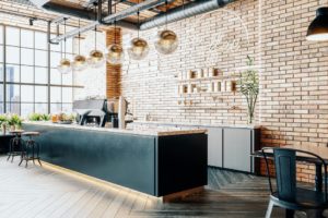 delprete masonry brick commercial interior design